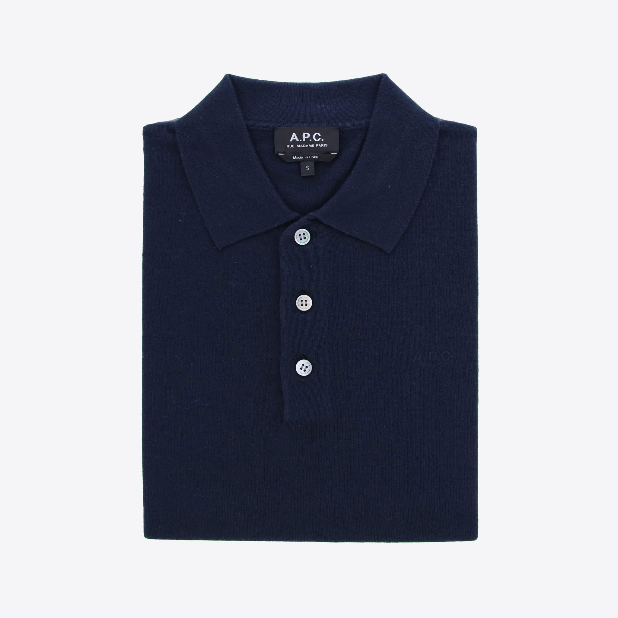 A.p.c. Pull Polo Blauw