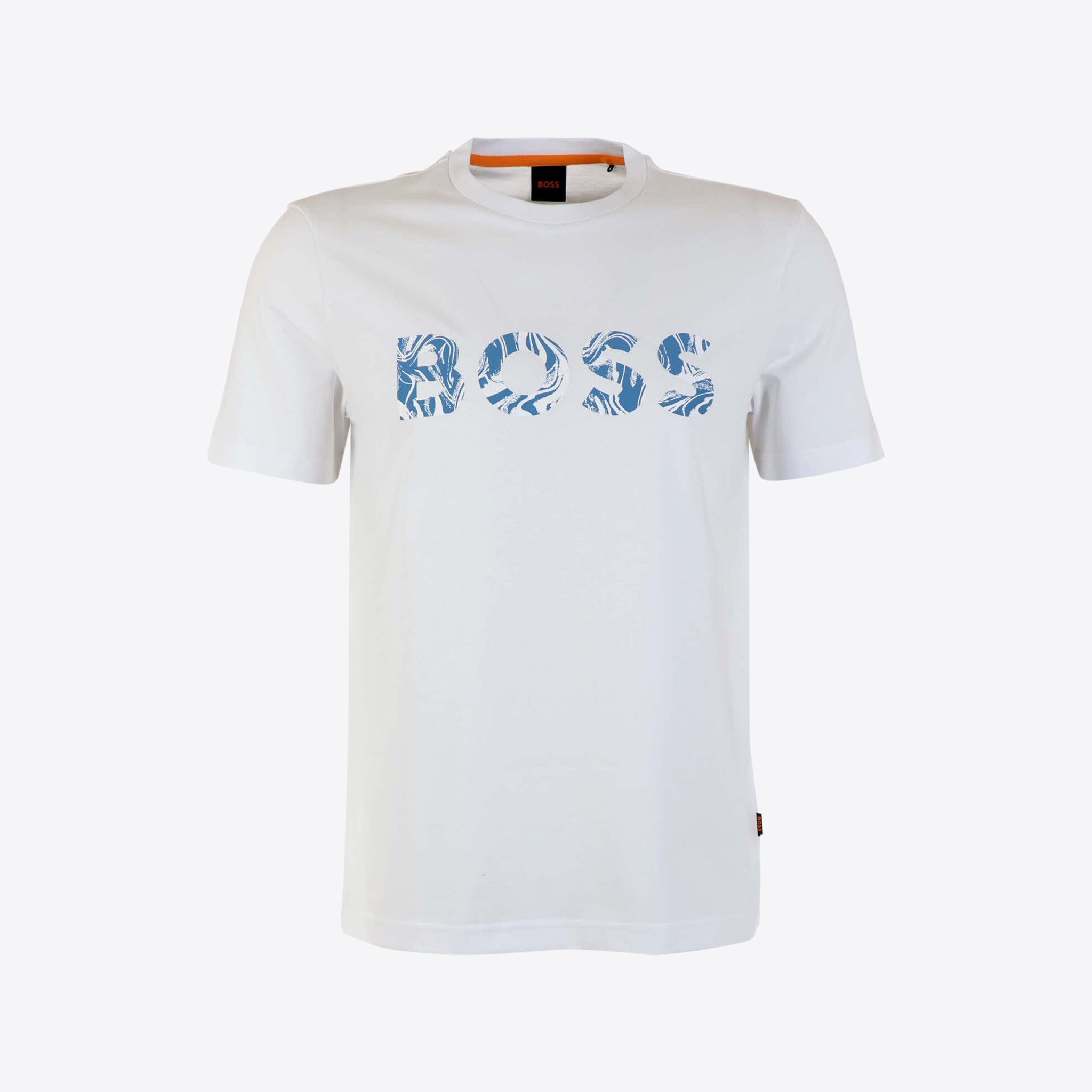 Boss T-shirt Wit Blauw