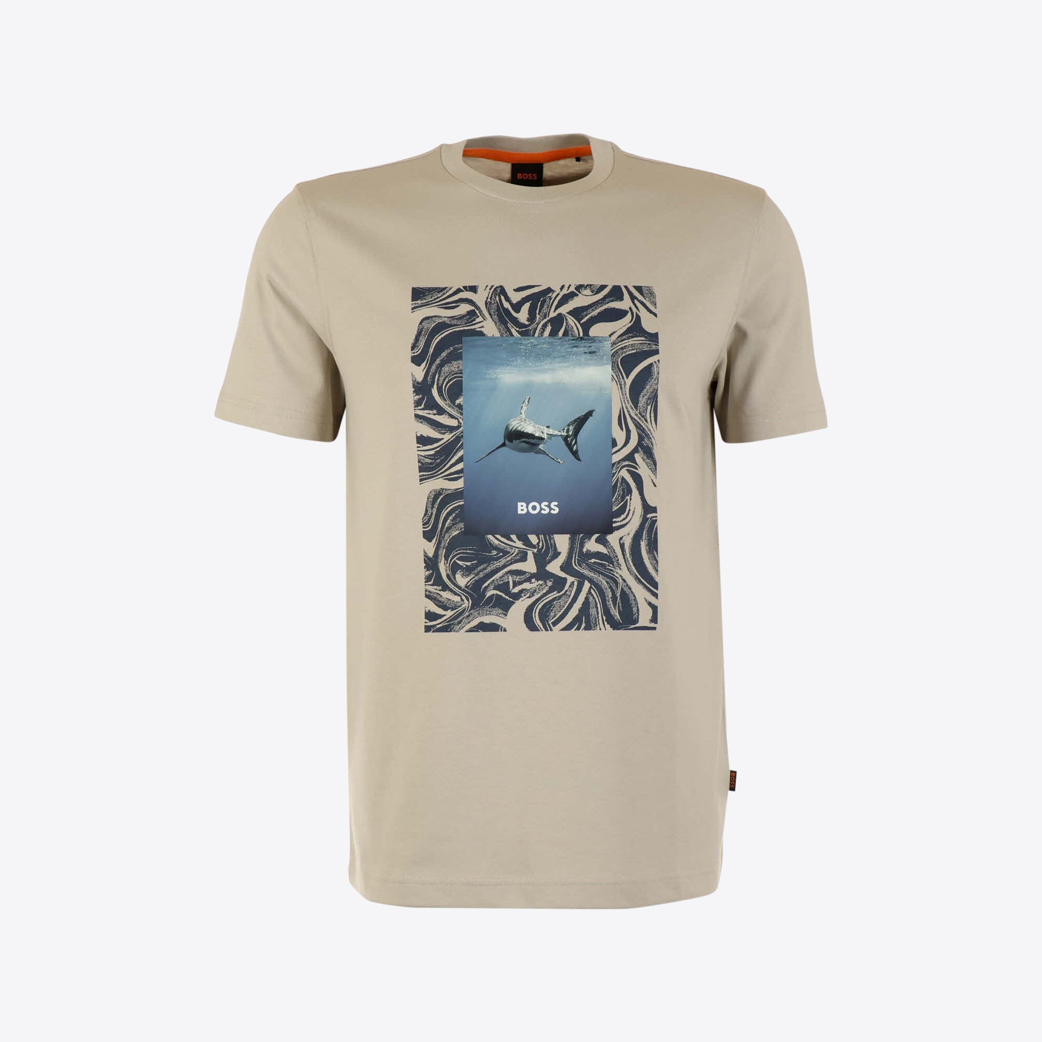 Boss T-shirt Beige Shark