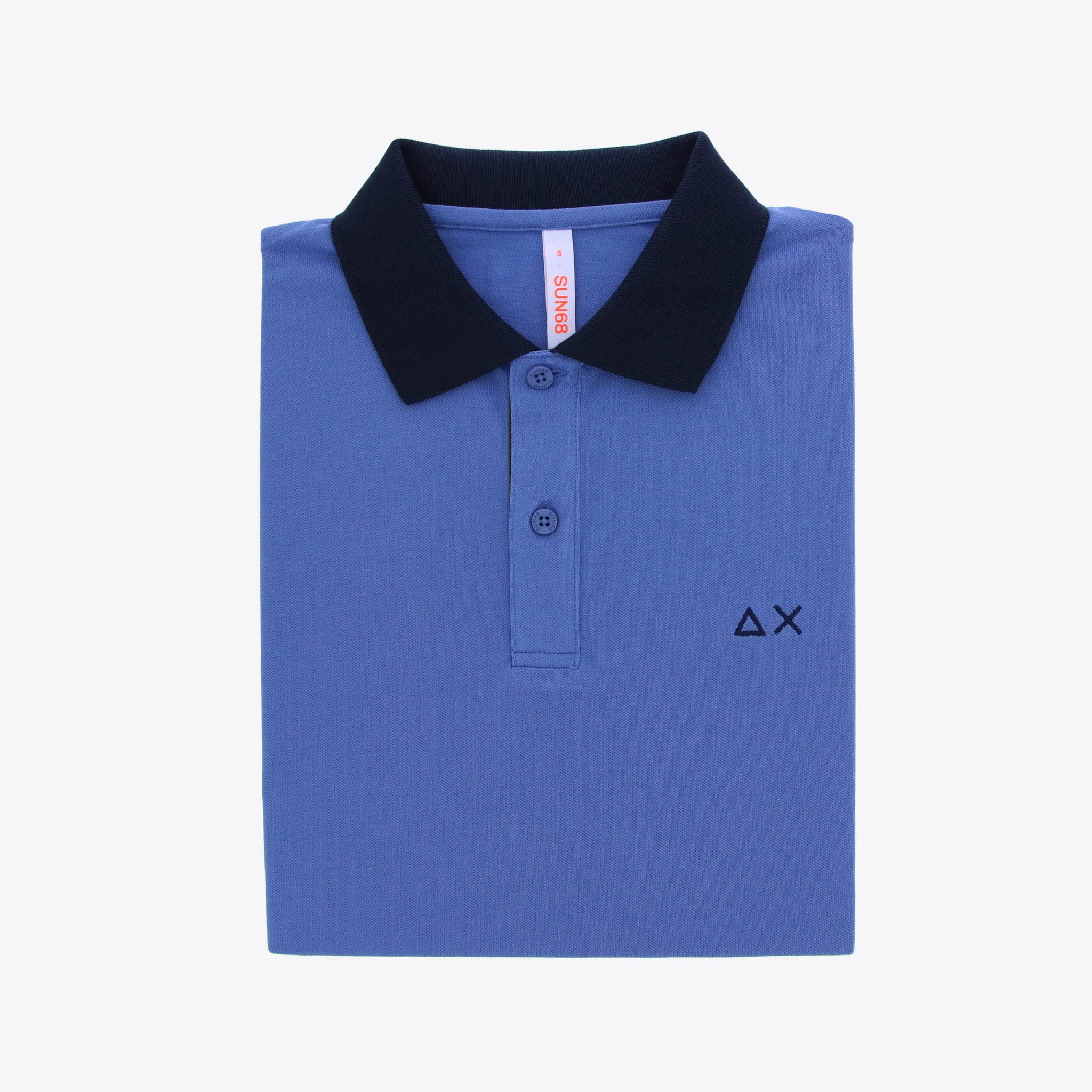 Sun68 Polo Blauw Bies