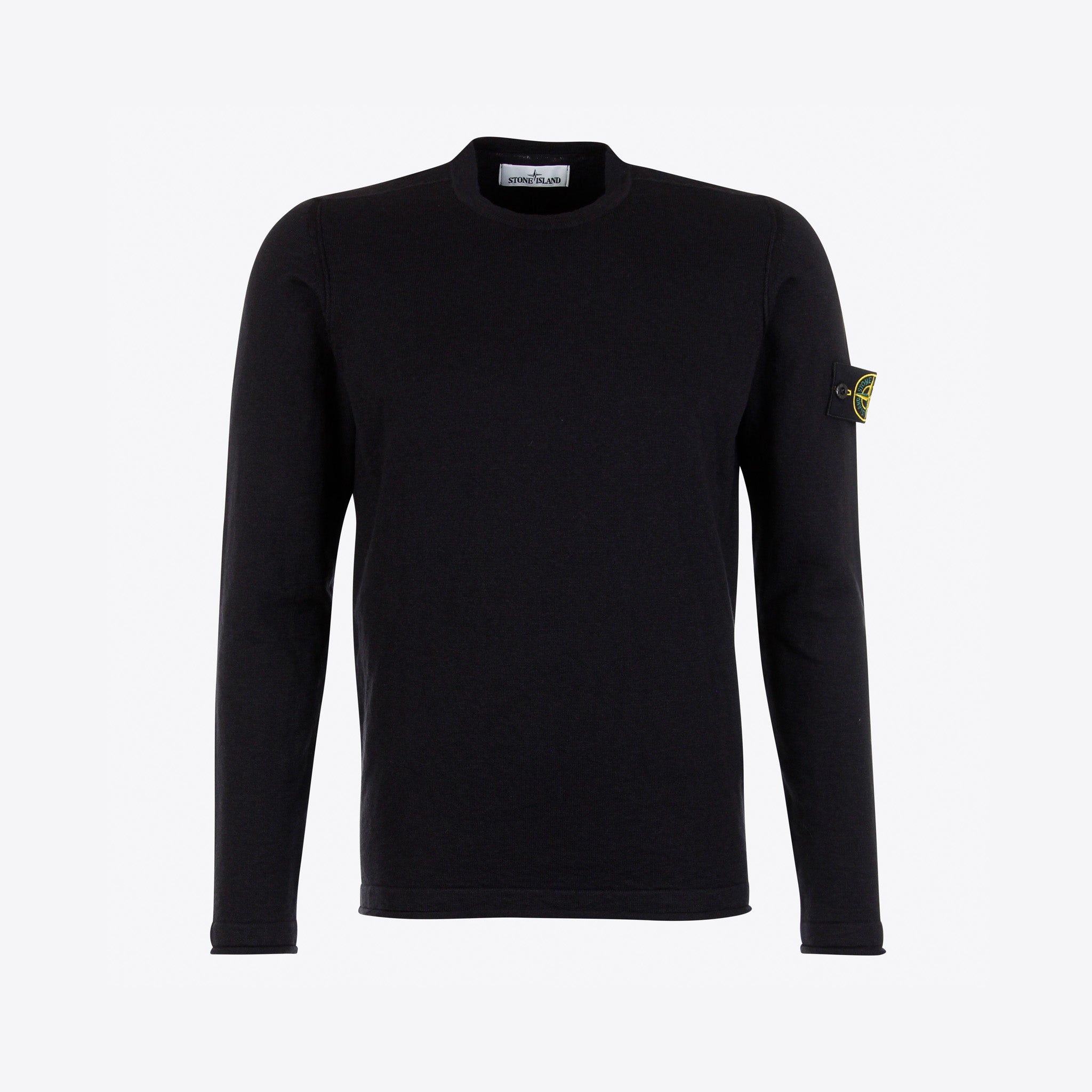 Stone Island Pull Zwart Slub