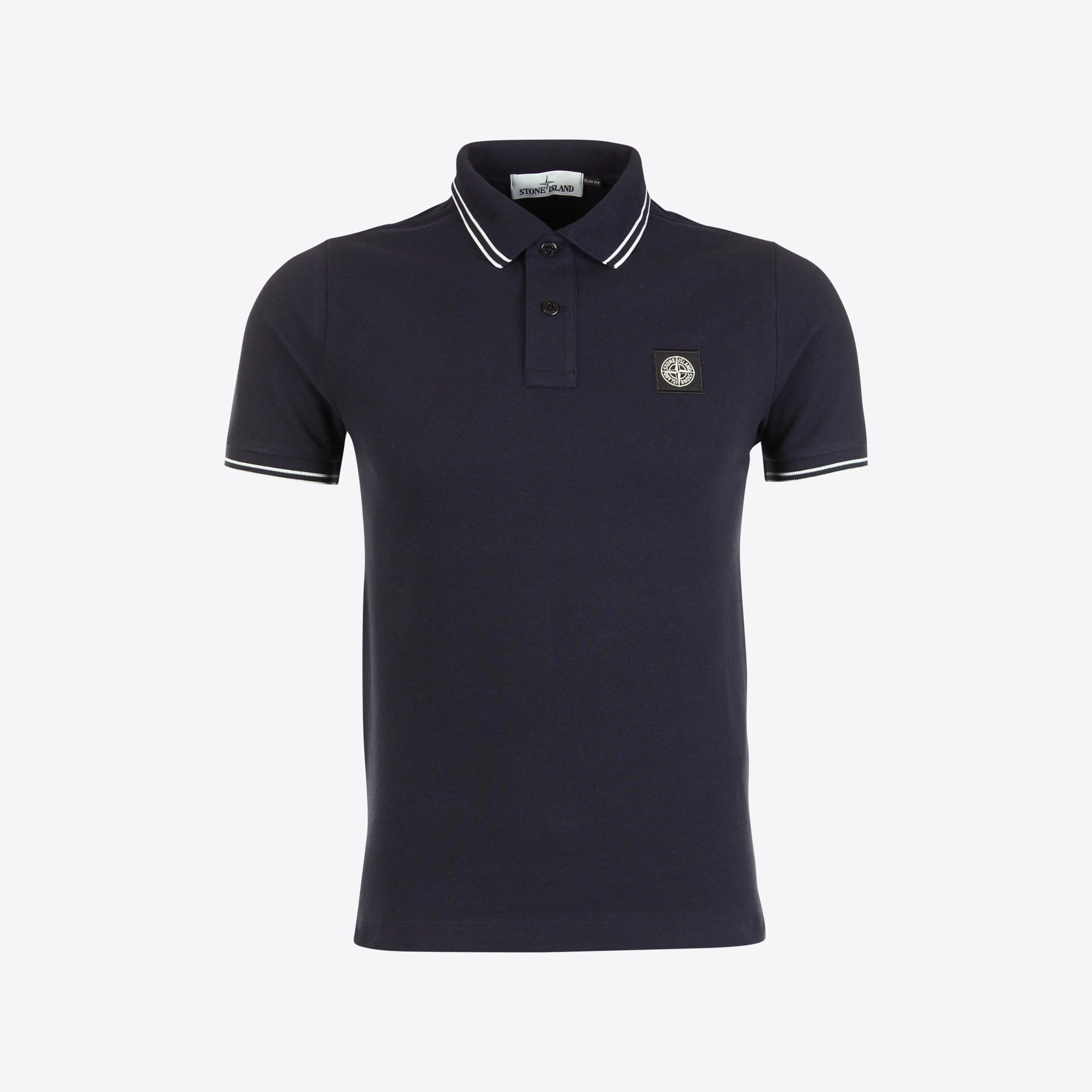 Stone Island Polo Blauw Bies