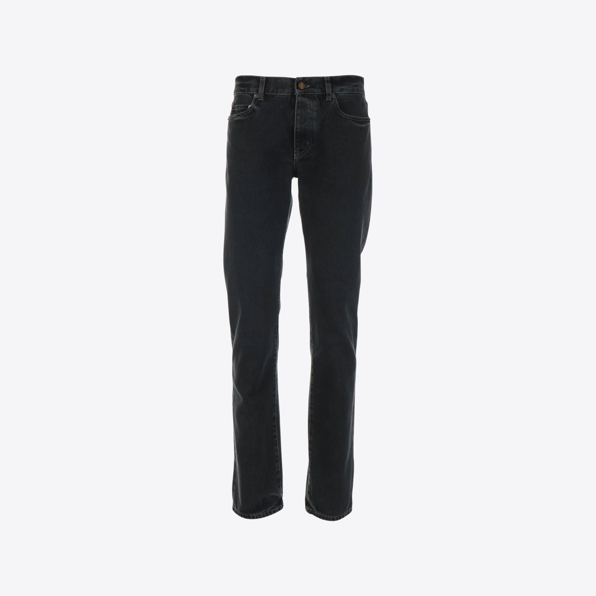 Saint Laurent Jeans Blauw Zwart Recht