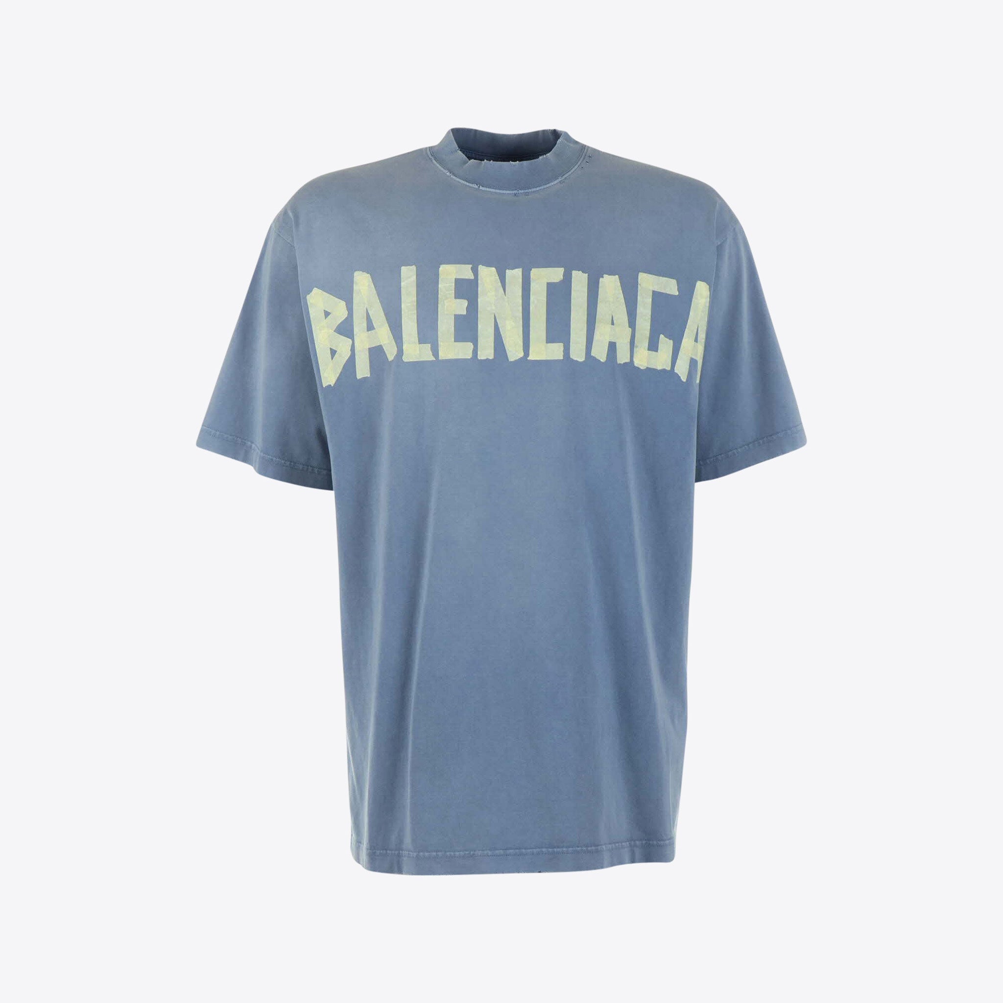 Balenciaga T-shirt Blauw Tape