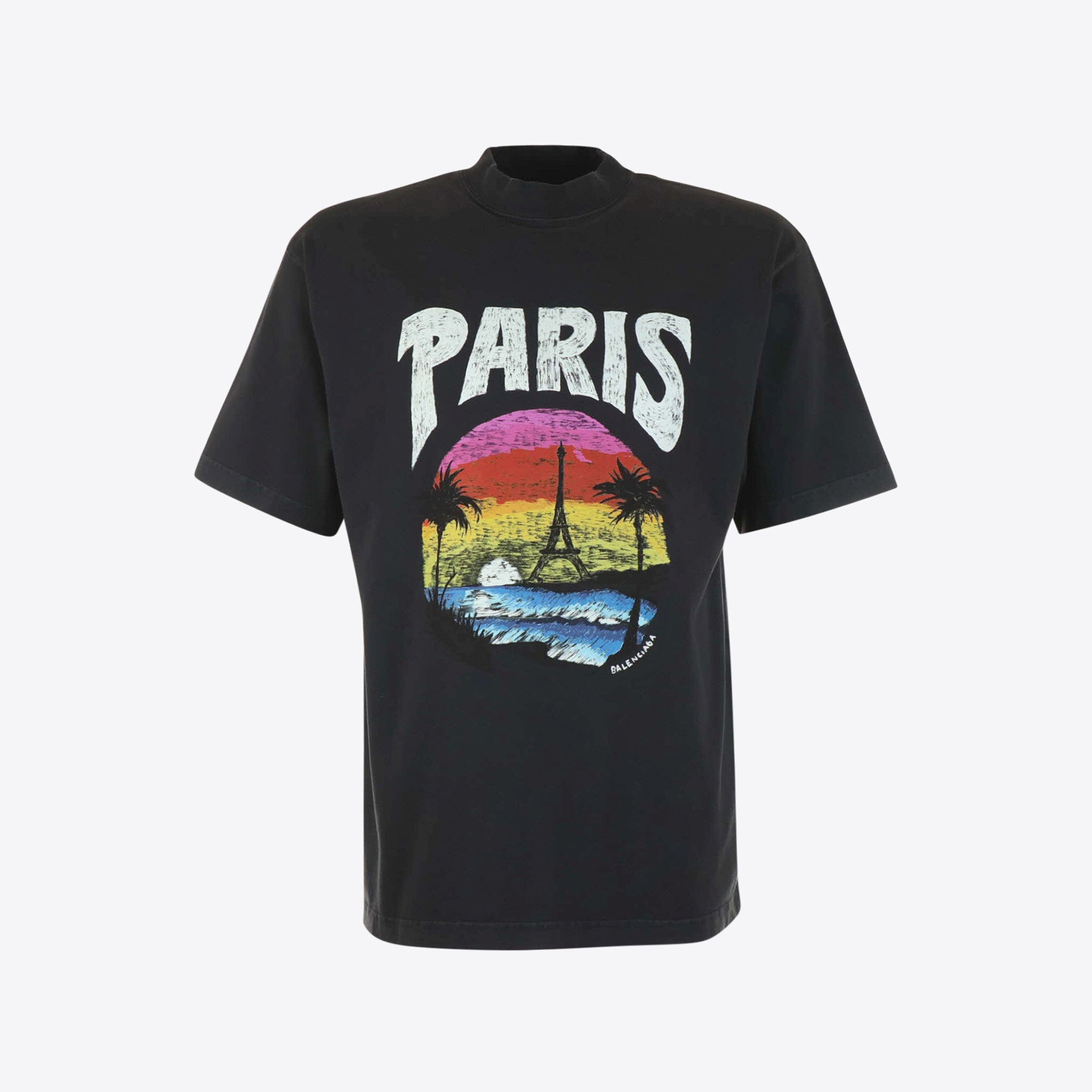 Balenciaga T-shirt Zwart-multi Palm