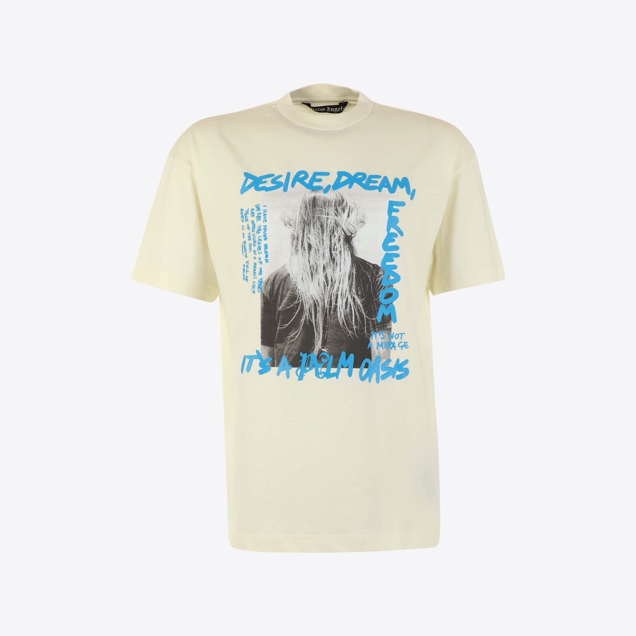 Palm Angels T-shirt Ecru Print