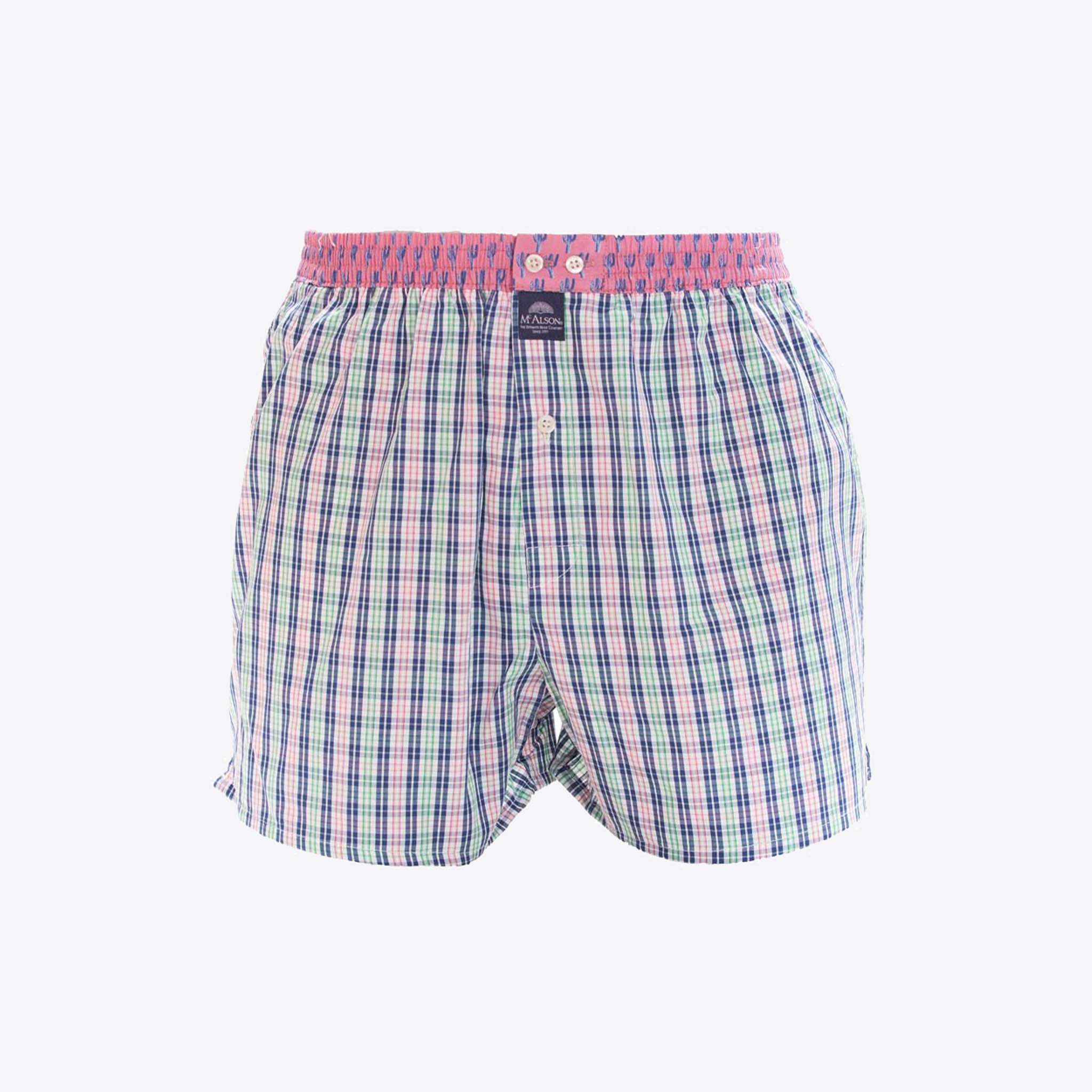 Mc Alson Boxer Roze Blauw Ruit