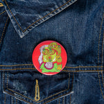 Red The Perfect Disguise Art Pin Button By Danica Daydreams On A Jean Jacket