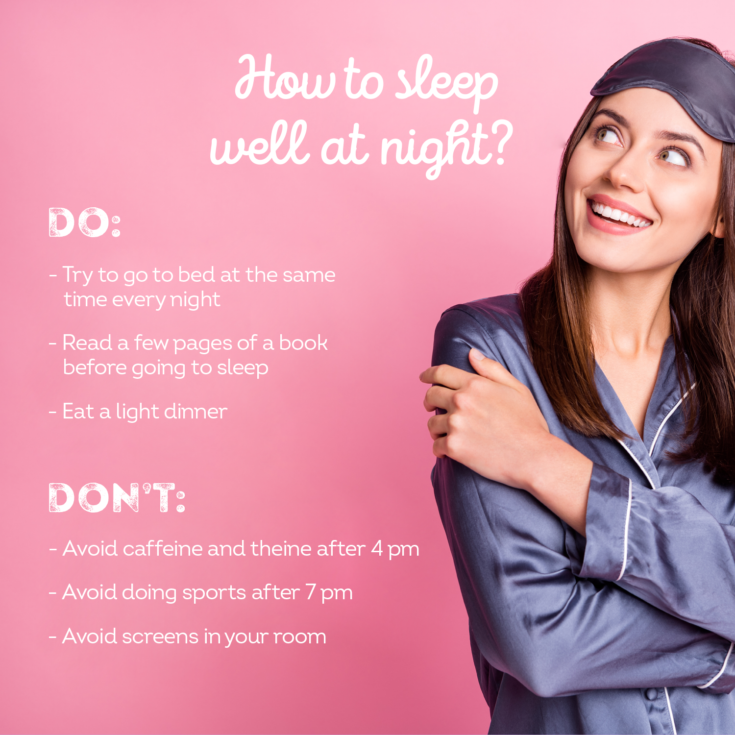 Do and don't to sleep well at night