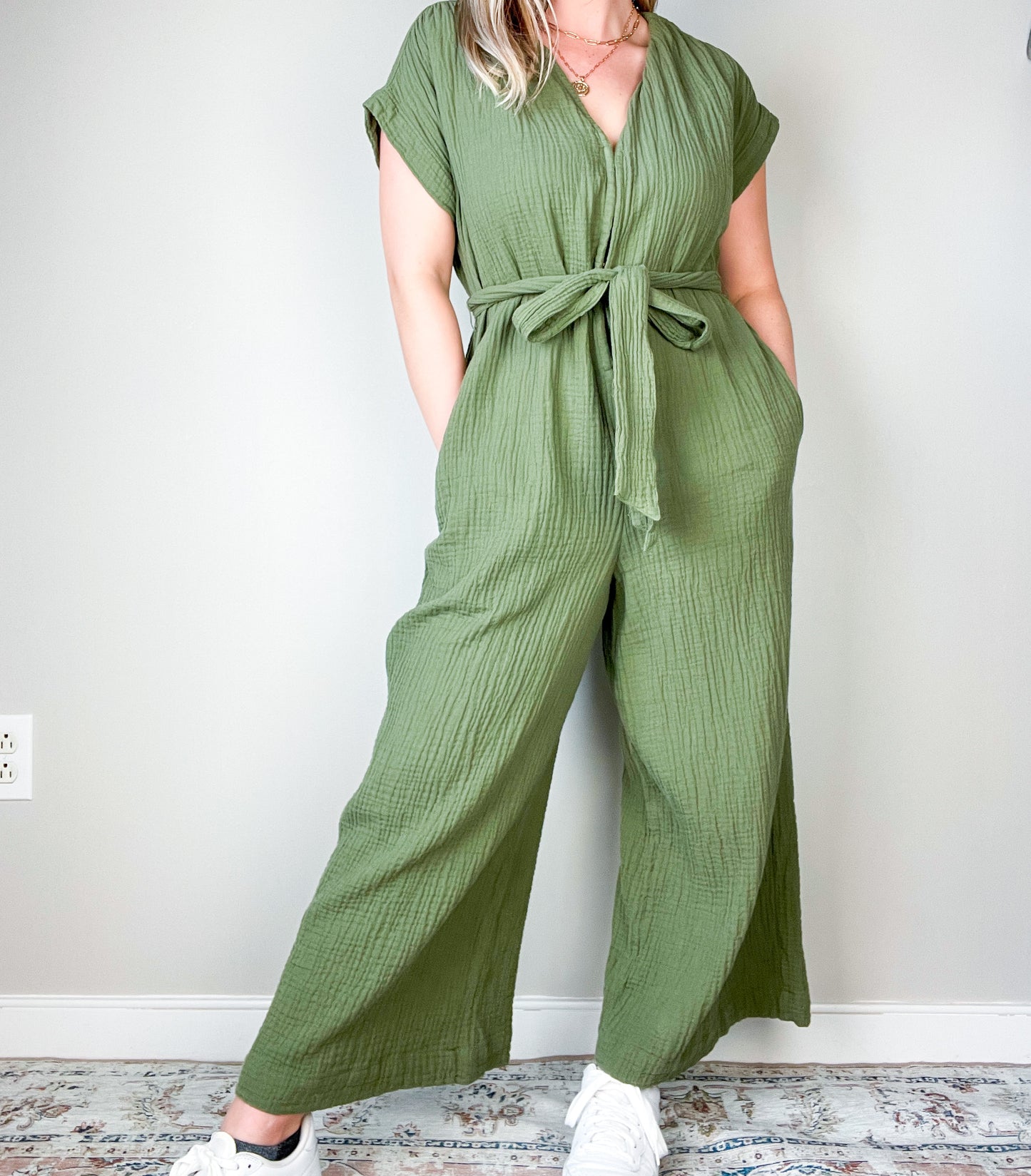 gap gauze jumpsuit