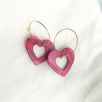 Marbled Heart Hoops