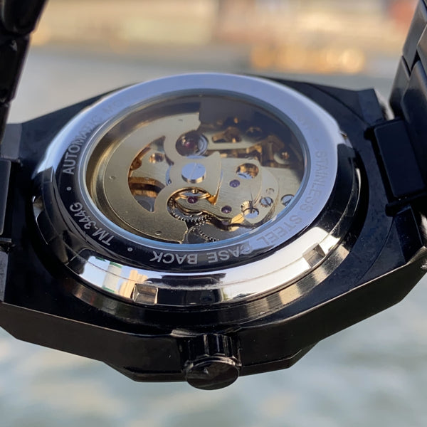 Majesty Watch 40mm - Black / Gold - Automatic Movement - Sehgal Watche ...