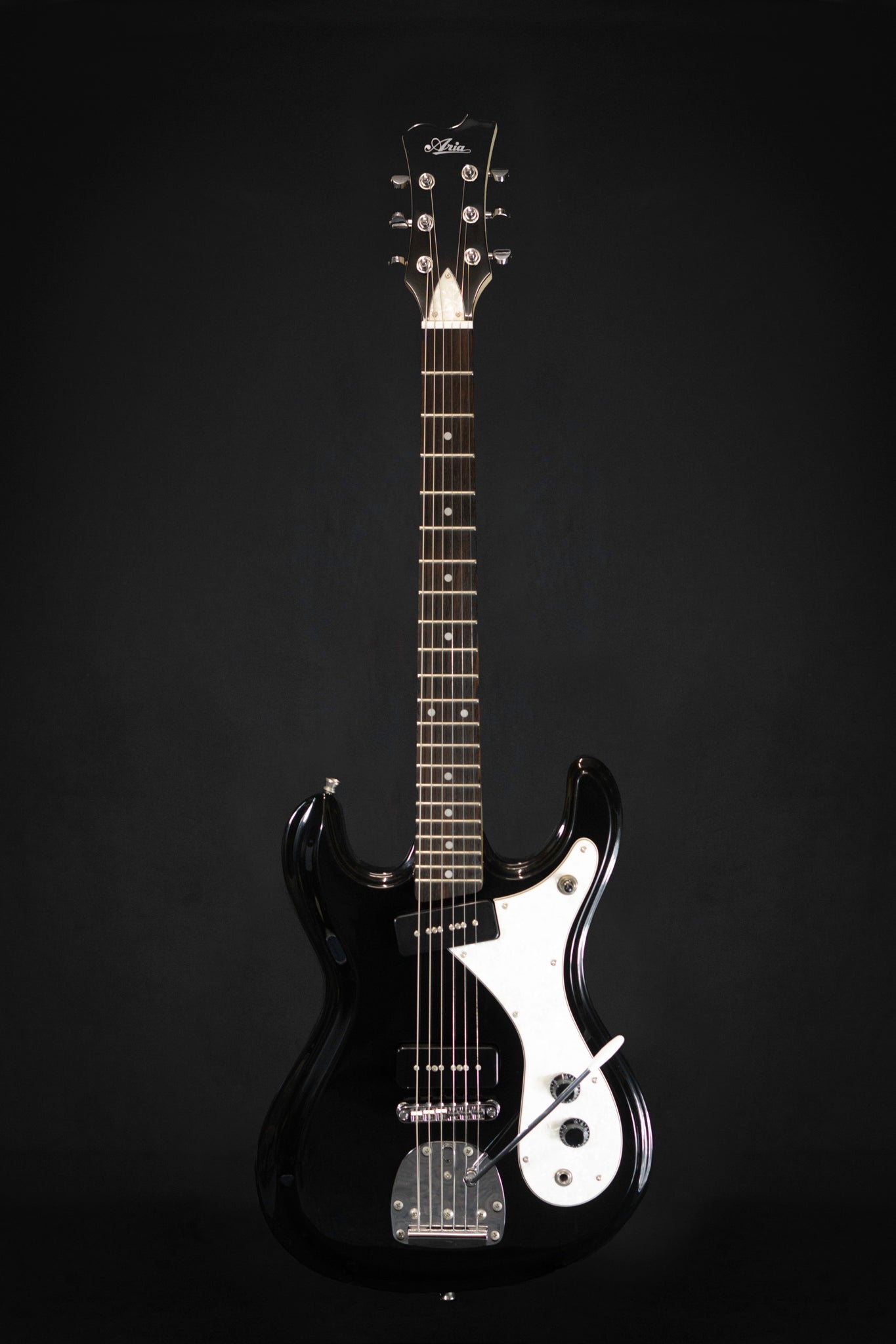 Aria Retro Classic DM-01 Electric Guitar (Black)