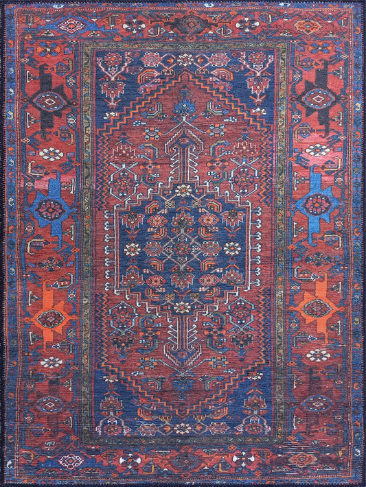Klara Teppich Türkischer rot-blauer Teppich – Fame