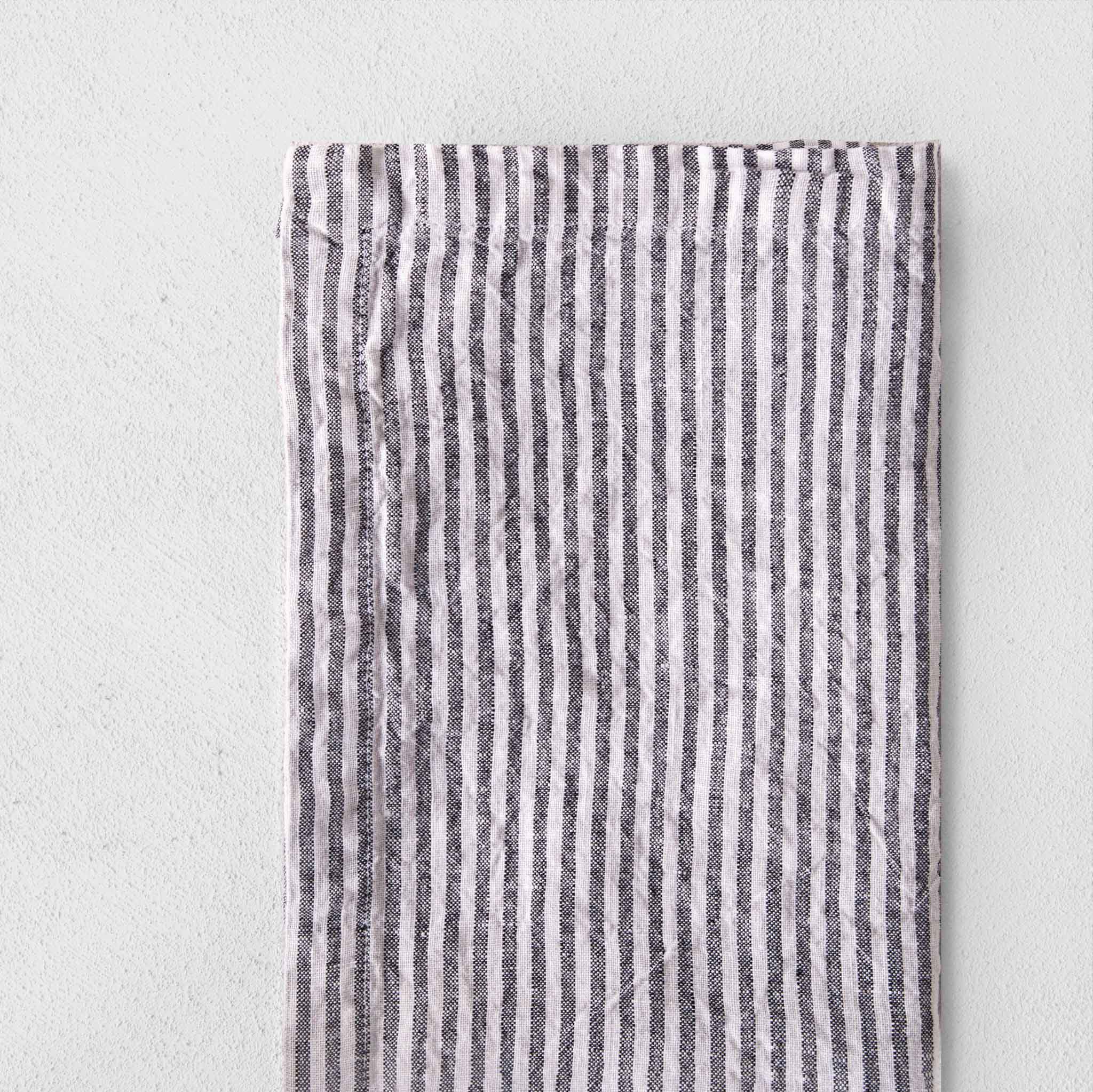 Stripe Linen Napkin | Black Stripe | Hale Mercantile Co.