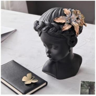 girl sculpture, resin girl sculpture, fancy flutter butterfly girl
