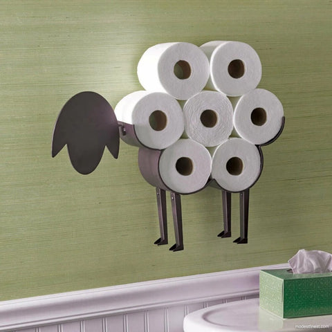 Clever Sheep Silhouette Toilet Paper Holder