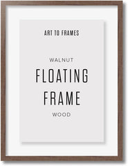 ArtToFrames Walnut Floating Wood Frame