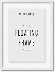 ArtToFrames Contemporary White Floating Wood Frame
