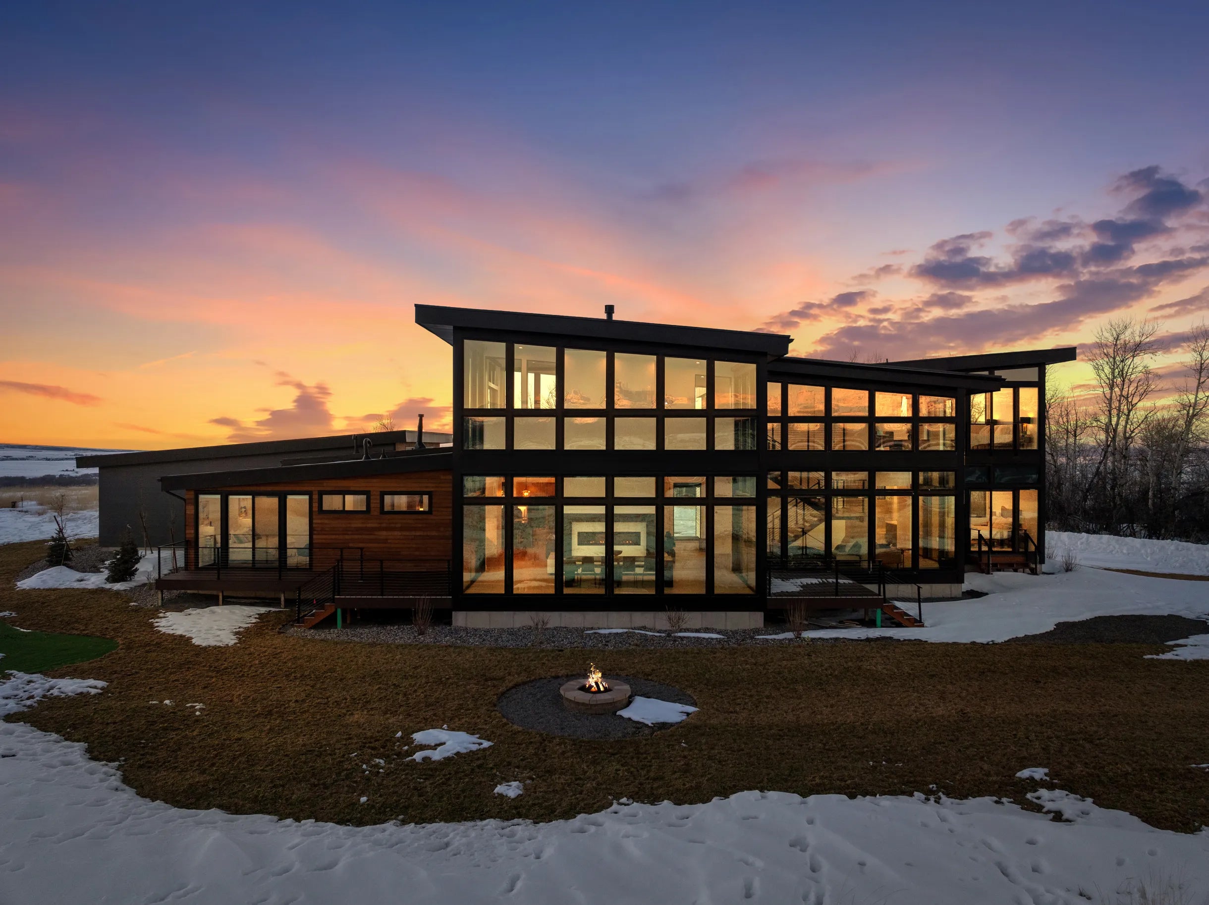 Glass-faced home in Teton Valley, Idaho