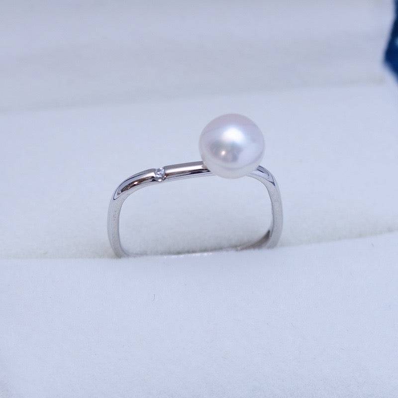 Image of 7-8mm Freshwater Pearl & Square Ring