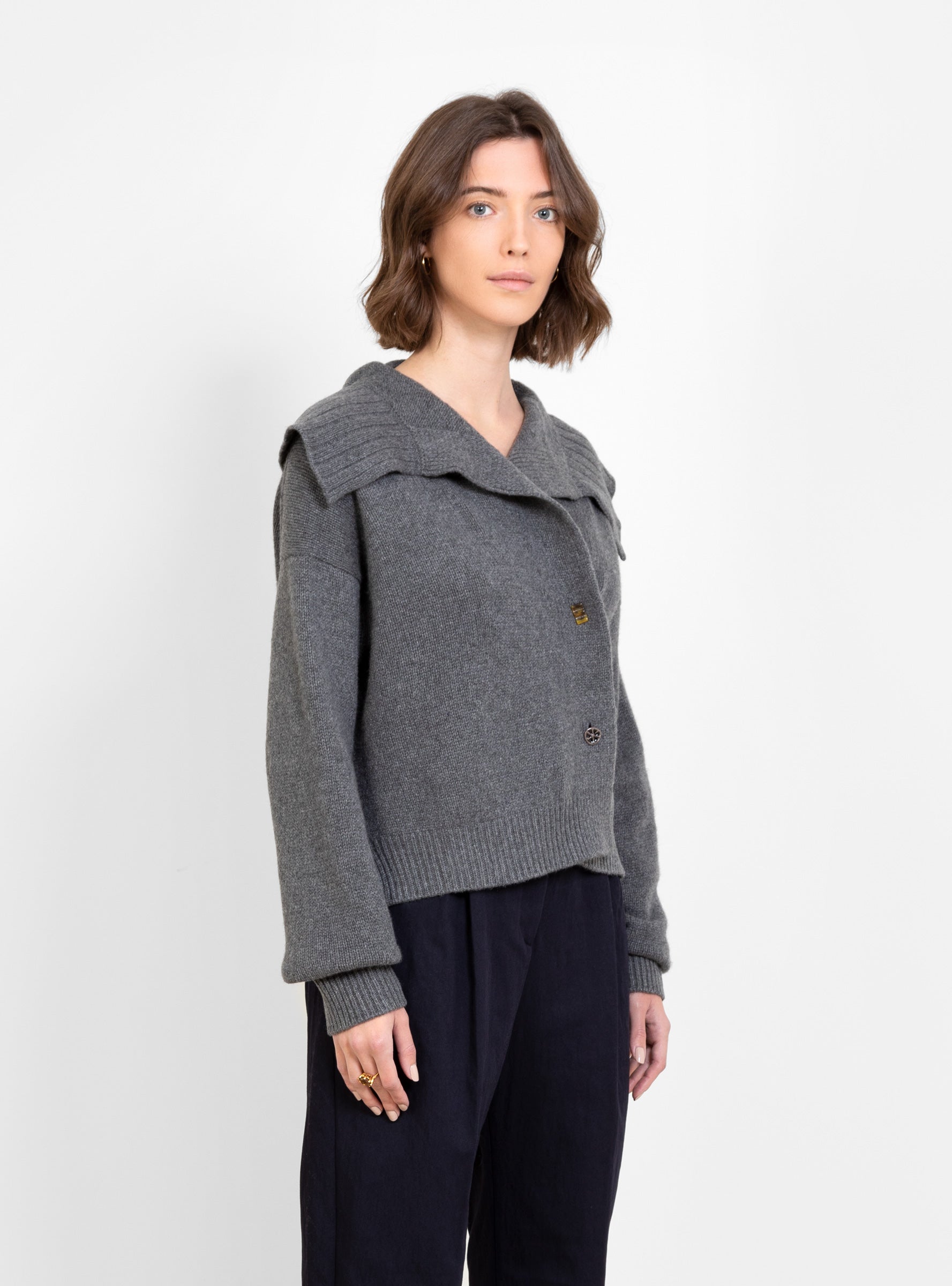 Rejina Pyo Mia Cardigan Grey