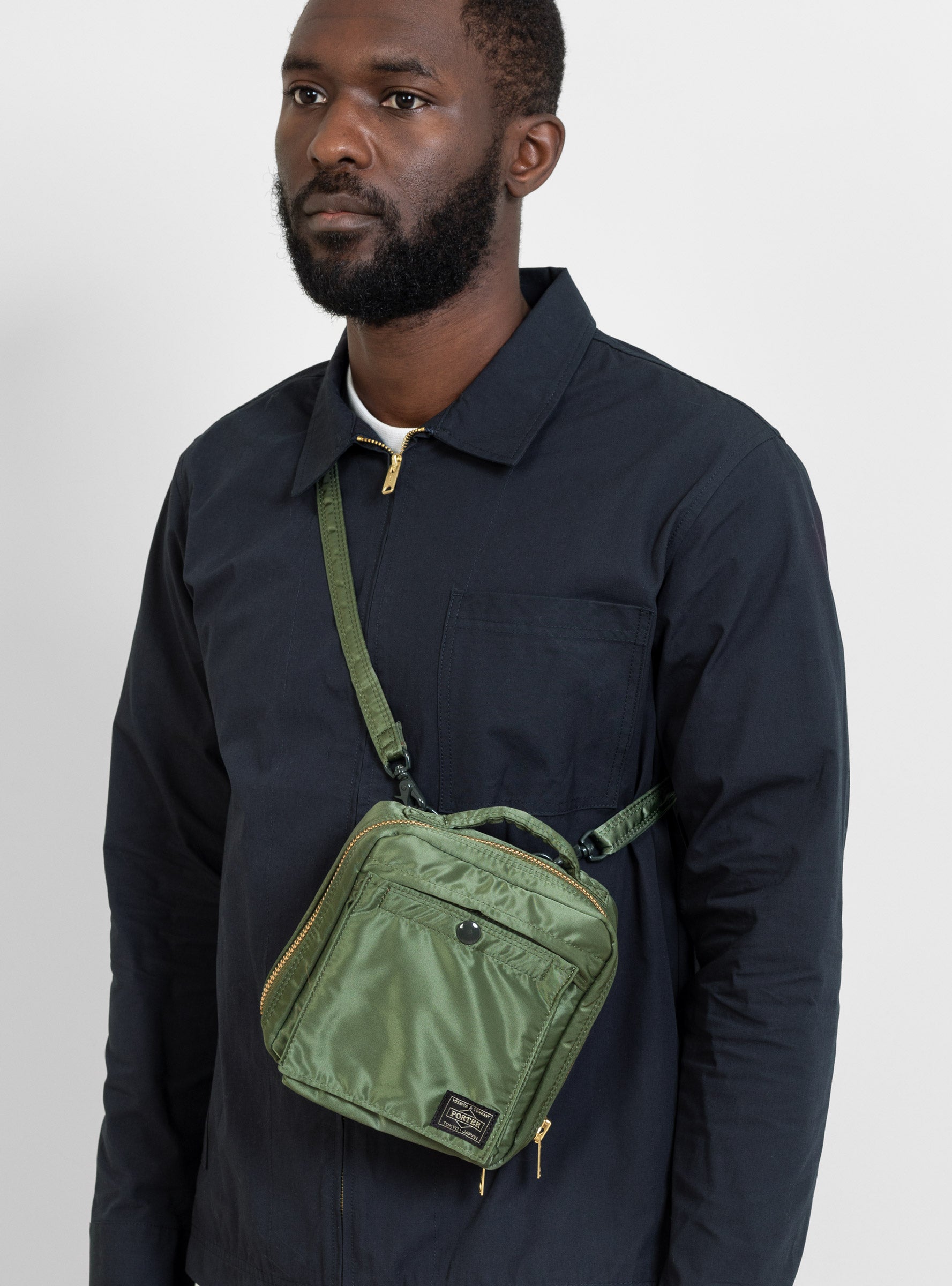 TANKER Square Shoulder Bag Sage Green by Porter Yoshida & Co ...