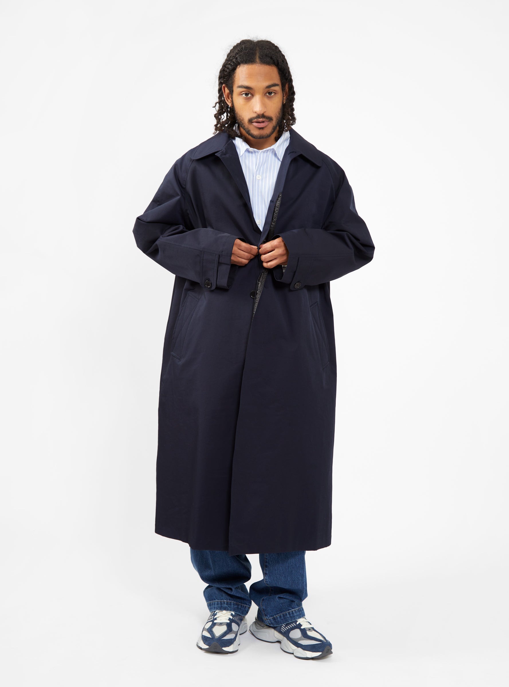 Installation Coat Dark Navy by mfpen | Couverture & The Garbstore