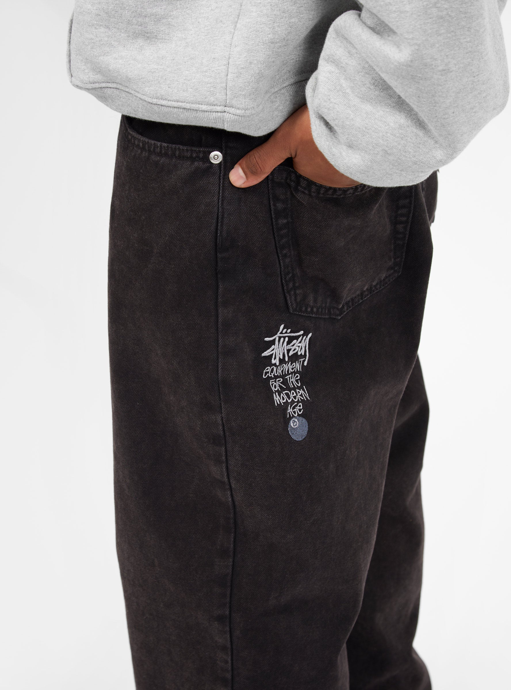 stussy Big ol jean 30インチ 黒宜しくお願いします - パンツ