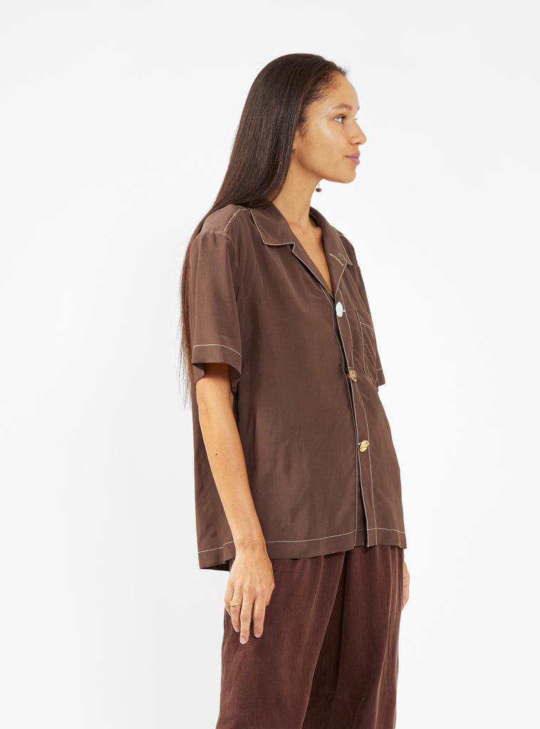Marty Shirt Brown by Rejina Pyo by Couverture & The Garbstore