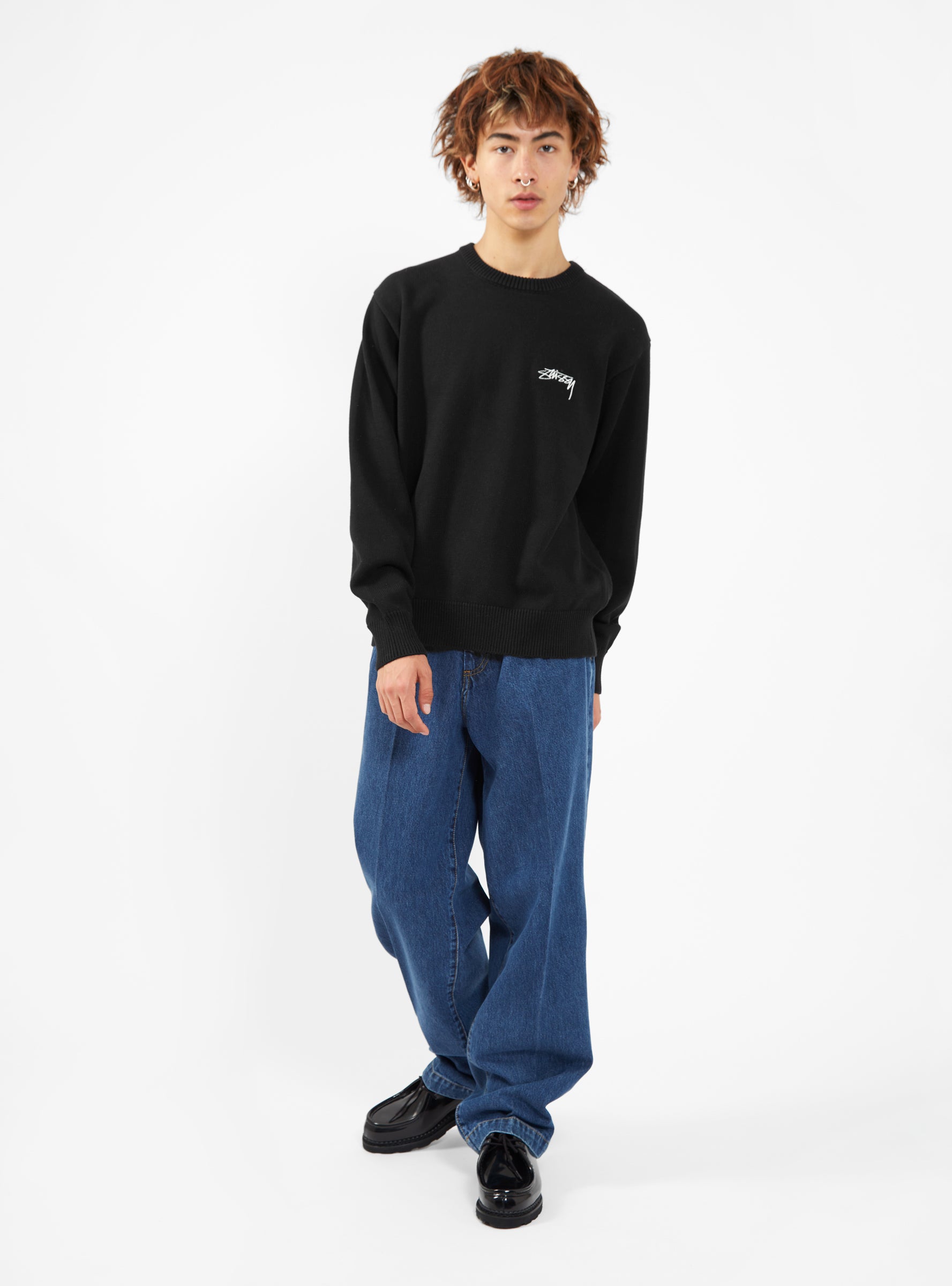 stussy care label sweater