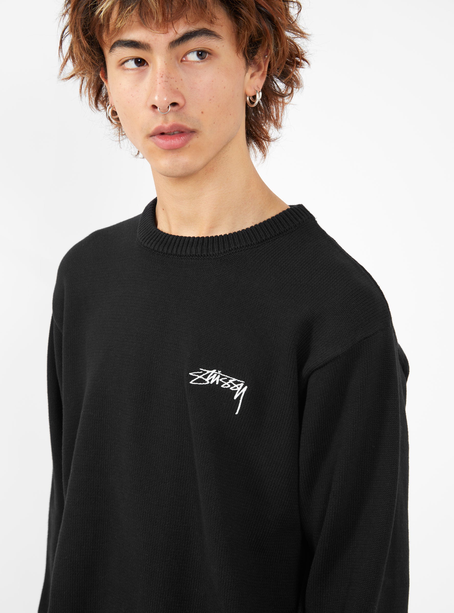 OUTLET 包装 即日発送 代引無料 stussy care label sweter ニット