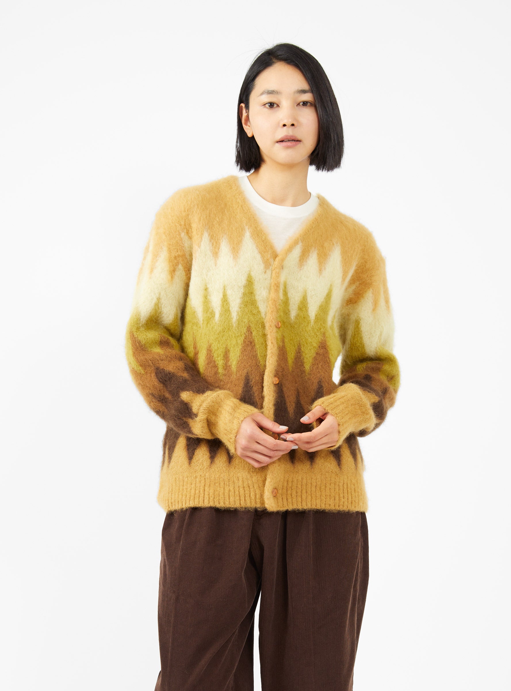 Needles mohair cardigan S - カーディガン