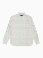 B.D. Big Fade Check Shirt Pale Blue & Pink by Beams Plus