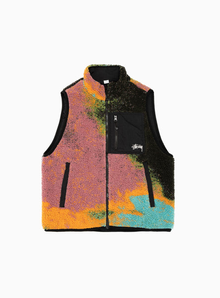 Jacquard Dye Sherpa Vest Berry