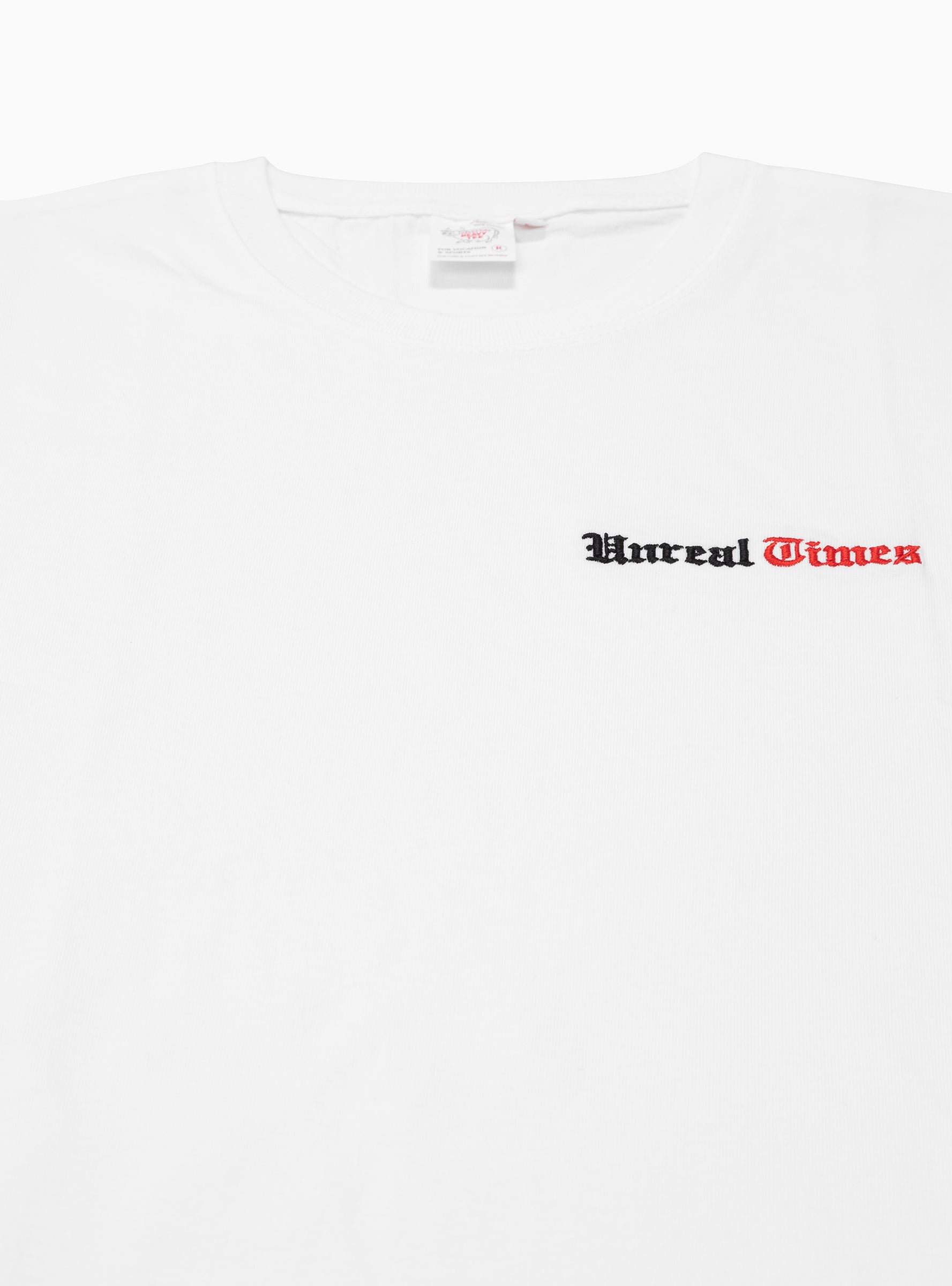 Embroidered Unreal T-shirt White by Garbstore | Couverture & The Garbstore