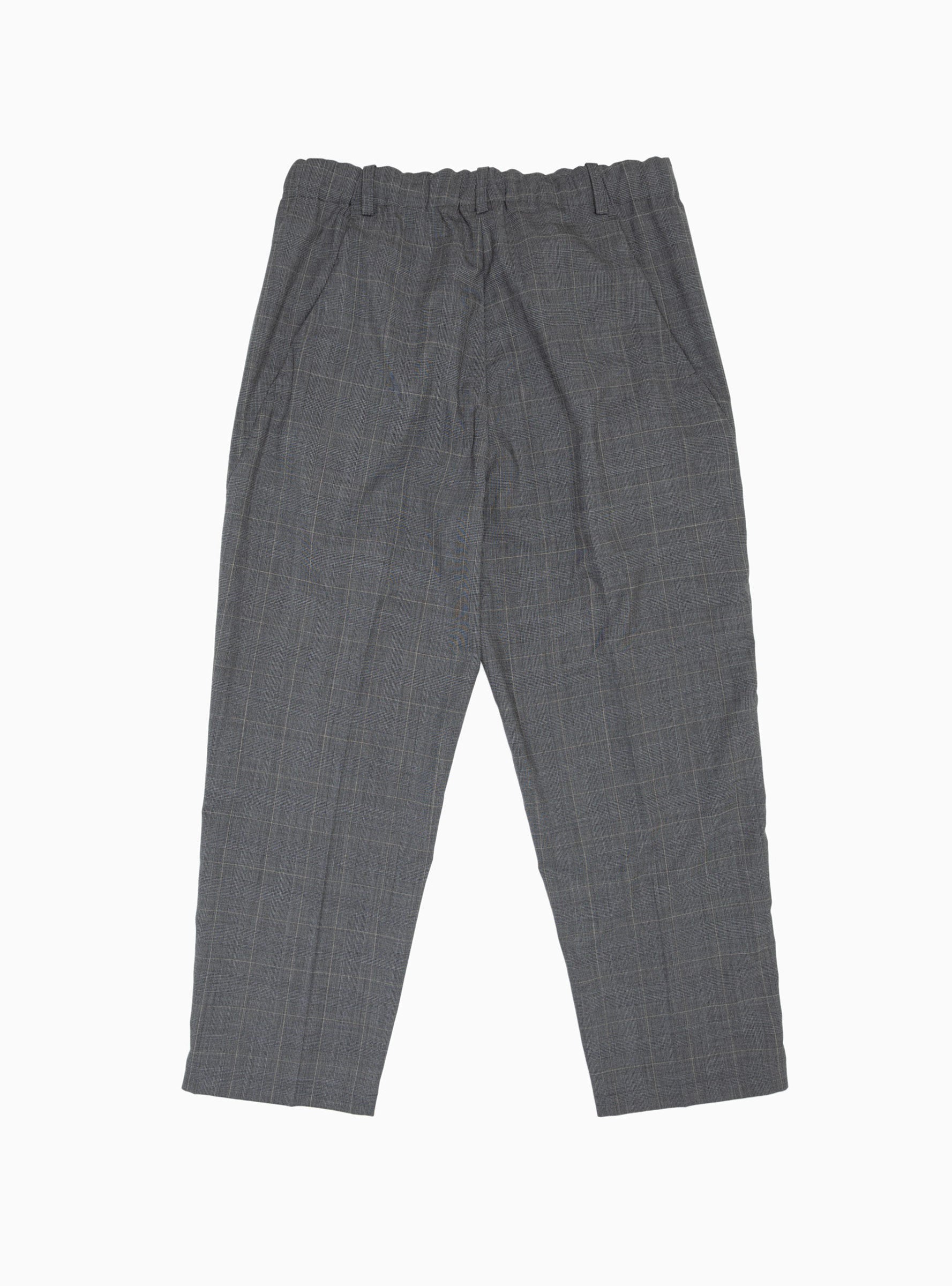 One Tuck Wool-Blend Trousers Grey Glen Check by Goldwin | Couverture ...