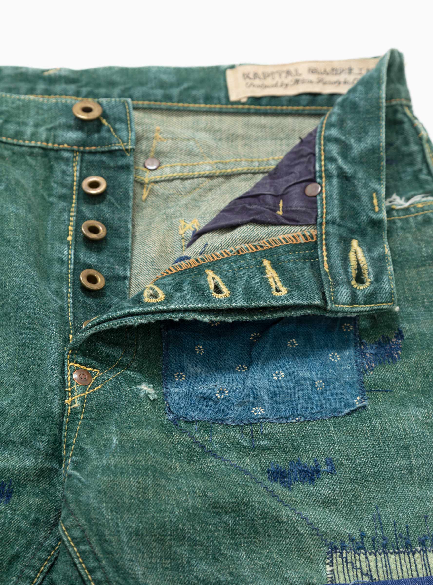 Kapital Kountry No.4 Indigo Patchwork Jeans by Selector's Market ...