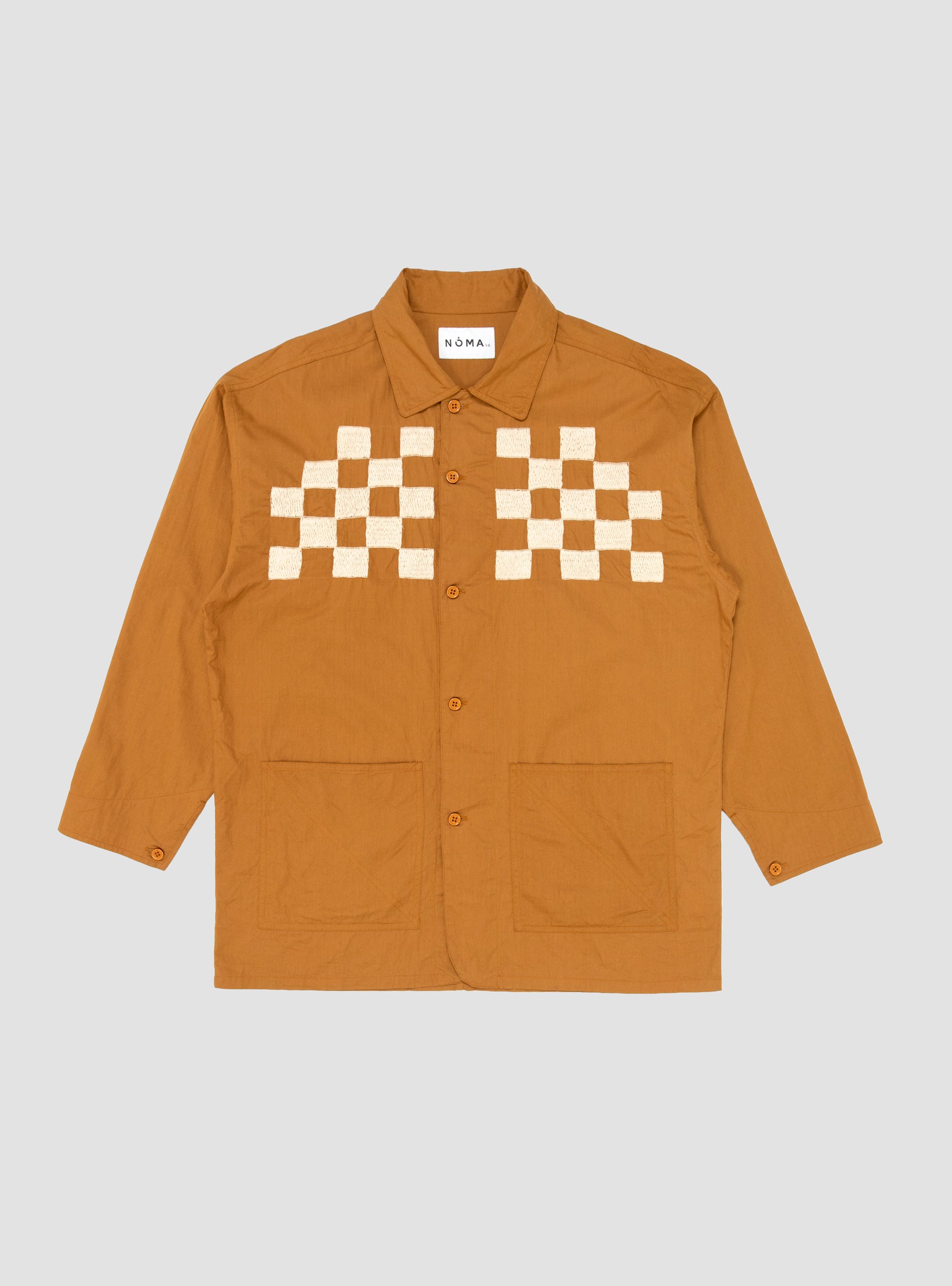 Noma t. d. Checker Embroidered Block Jacket Walnut