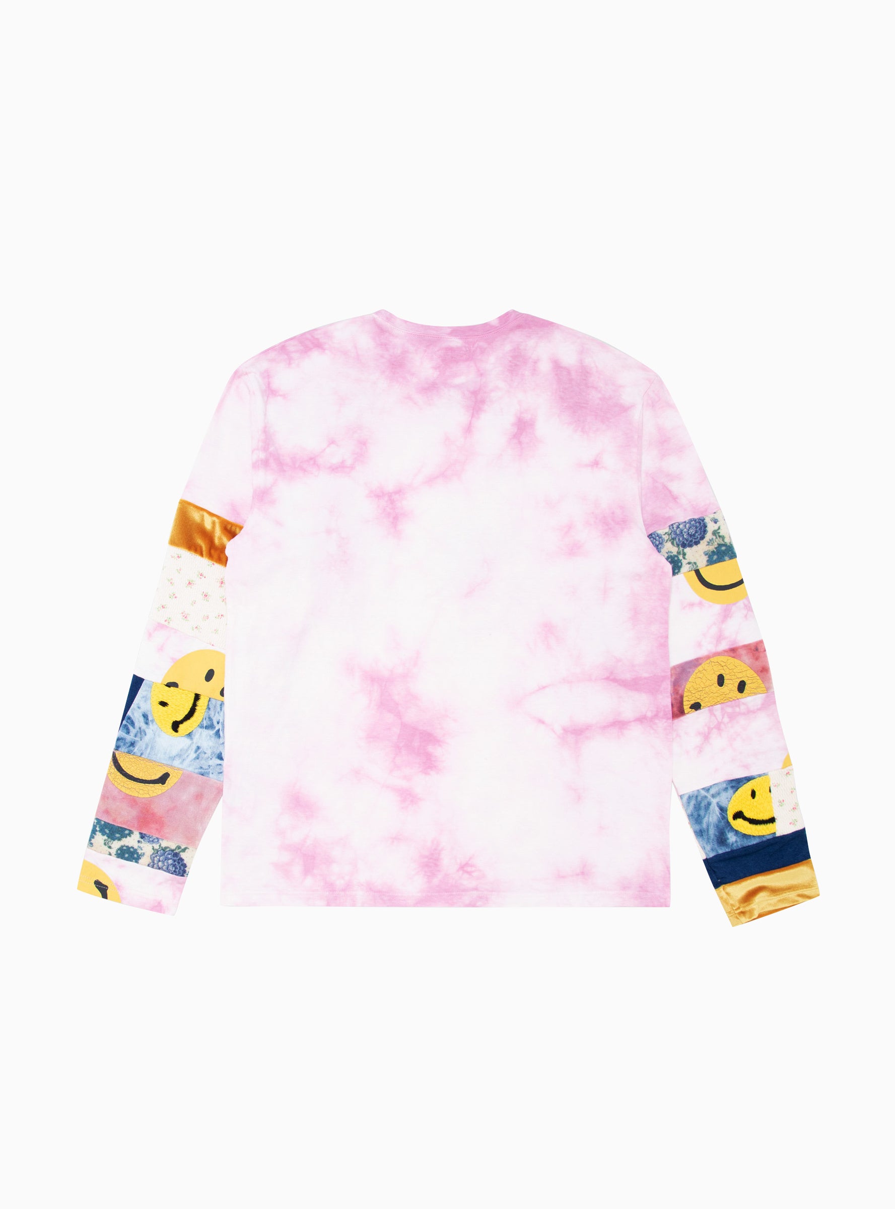 Smiles Nomad Patch Long Sleeve Tee Pink Tie Dye