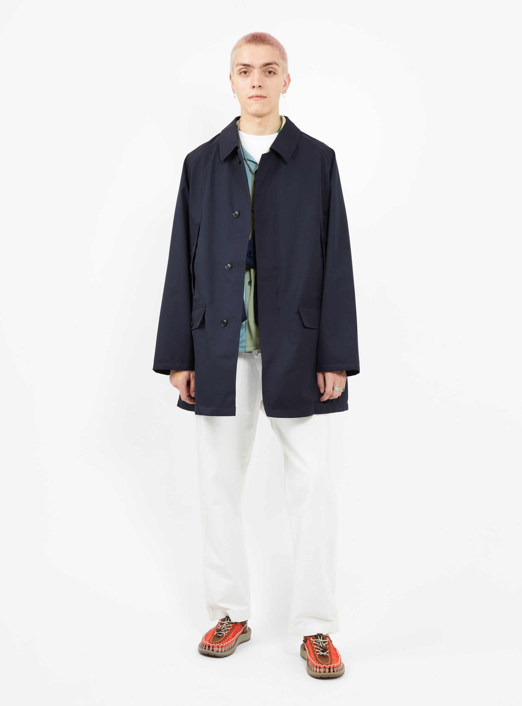 GORE-TEX Short Soutien Collar Coat Navy