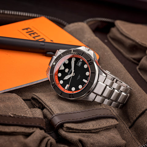 Swiss Watch Company Black Orange Diver
