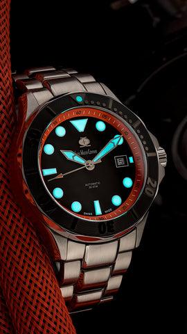 Swiss Watch Company Black Orange Diver