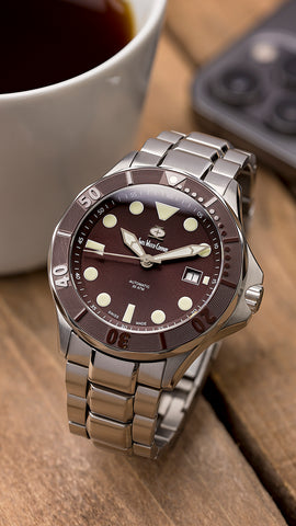 Swiss Watch Company Dark Brown Diver