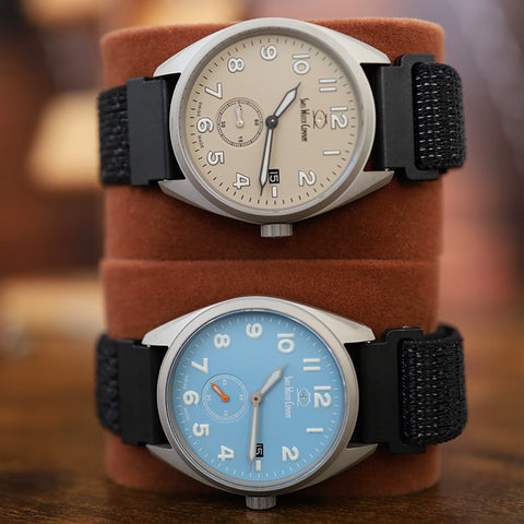 Swiss Watch Company ARK Blue and Beige