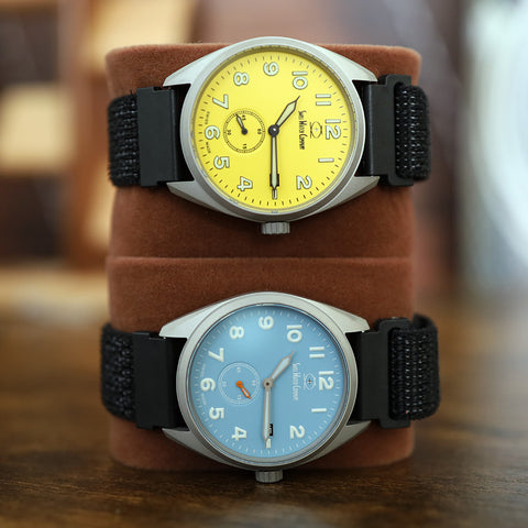 Swiss Watch Company ARKs Blue and Yellow