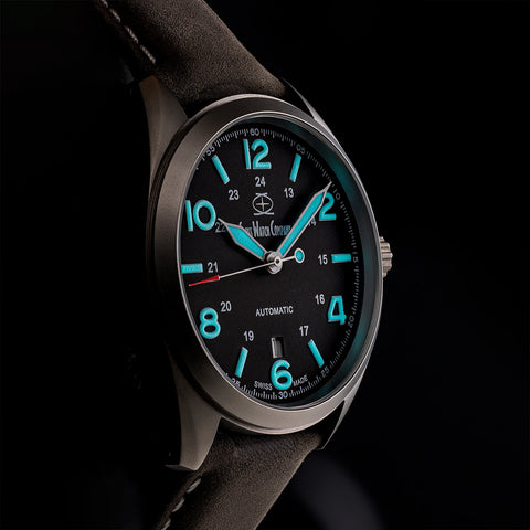 Swiss Watch Company Black Bunker Lume