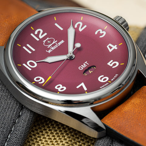 Swiss Watch Company ARK GMT Maroon