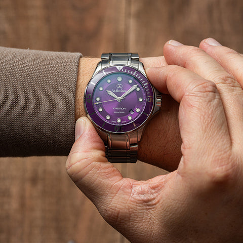 Swiss Watch Company Tremor Purple Wrist Shot