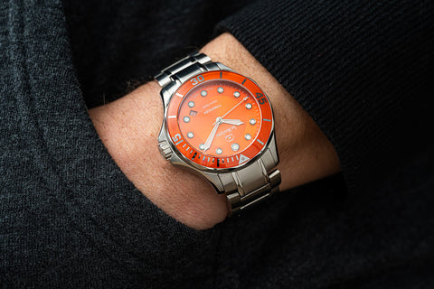 Swiss Watch Company Orange Tremor Wrist Shot